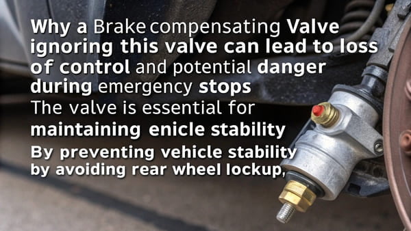 A close-up shot of a brake compensating valve.