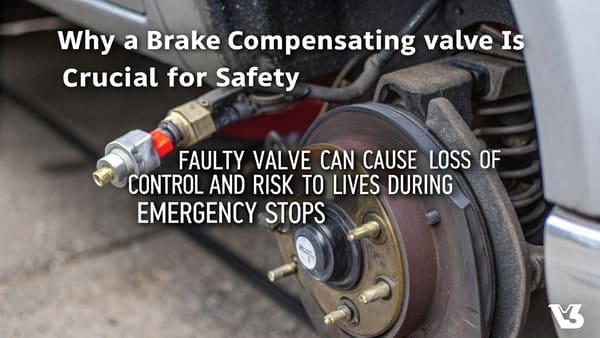 A close-up shot of a brake compensating valve.