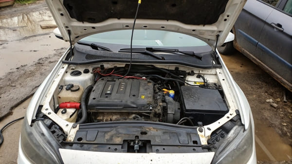 An inner fender liner protecting the engine bay from road debris