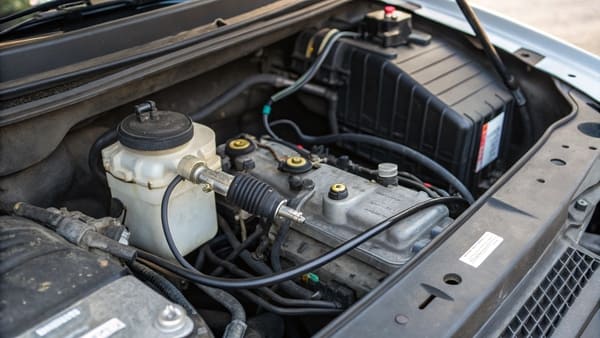 A diagram showing how a slave cylinder works in a clutch system