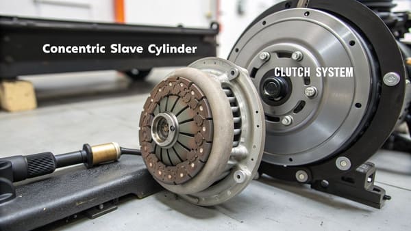 A hydraulic diagram of a clutch system with a CSC