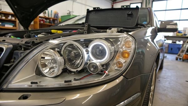A complete car headlamp assembly unit