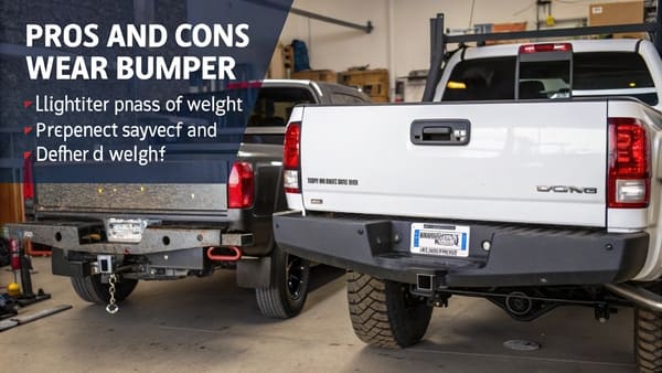A table comparing the pros and cons of steel bumpers