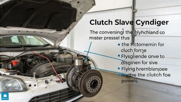 A photo showing an external slave cylinder on a transmission
