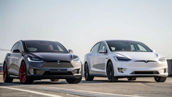 A close-up shot of the new plastic trim on the 2026 Tesla Model X bumper