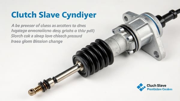 A diagram showing the function of a clutch slave cylinder moving a clutch fork.