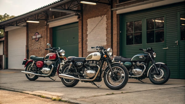 A modern Triumph Bonneville motorcycle