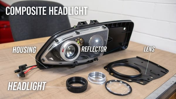 Comparison of old and new headlights
