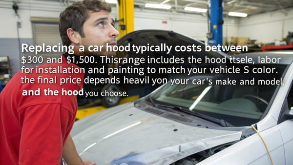 A mechanic inspecting the engine bay of a car with the hood open.